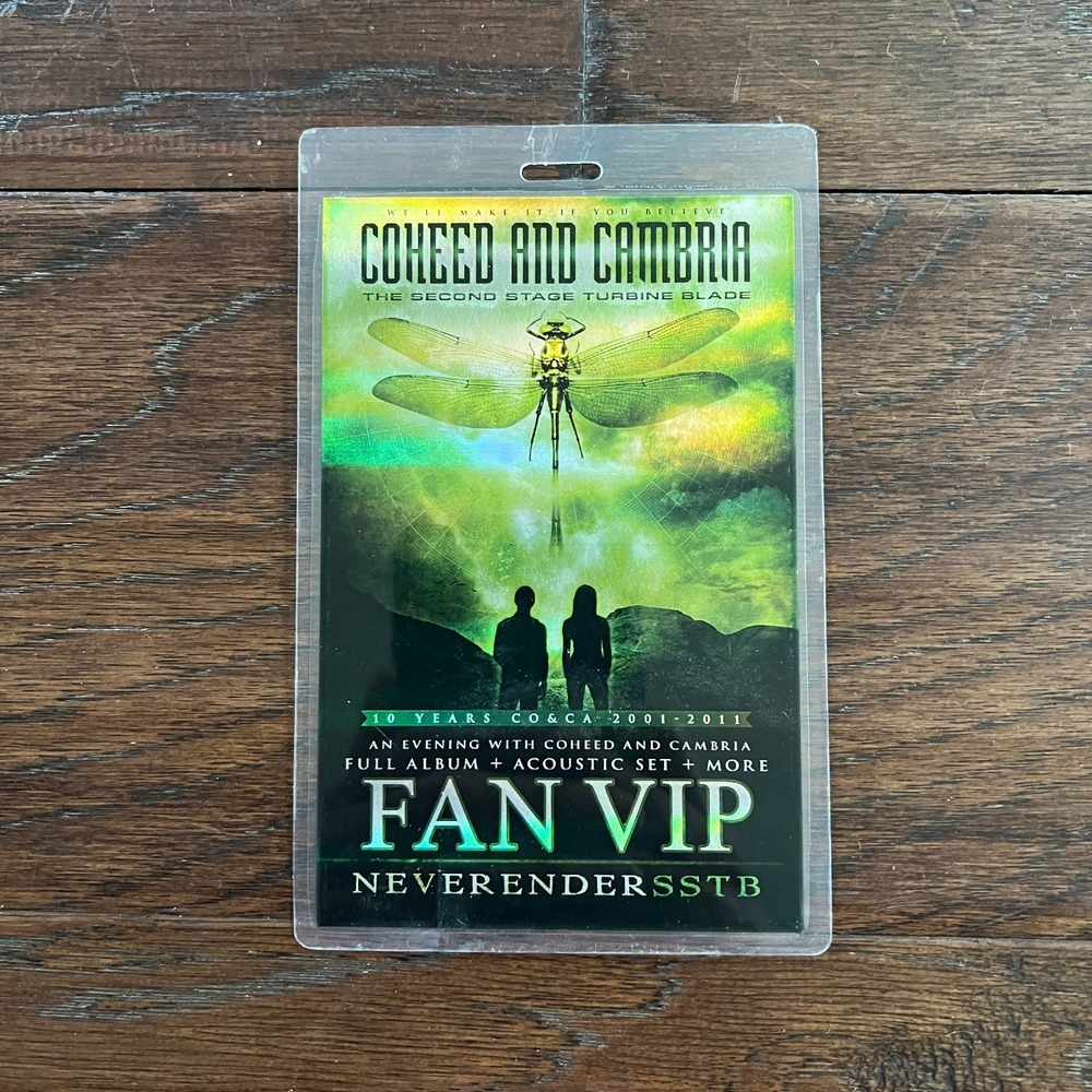 Coheed and Cambria The Second Stage Turbine Blade 2011 Fan VIP Pass